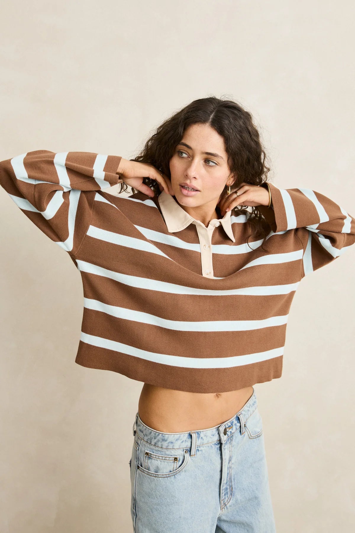 Rhythm Rugby Polo Knit Sweater