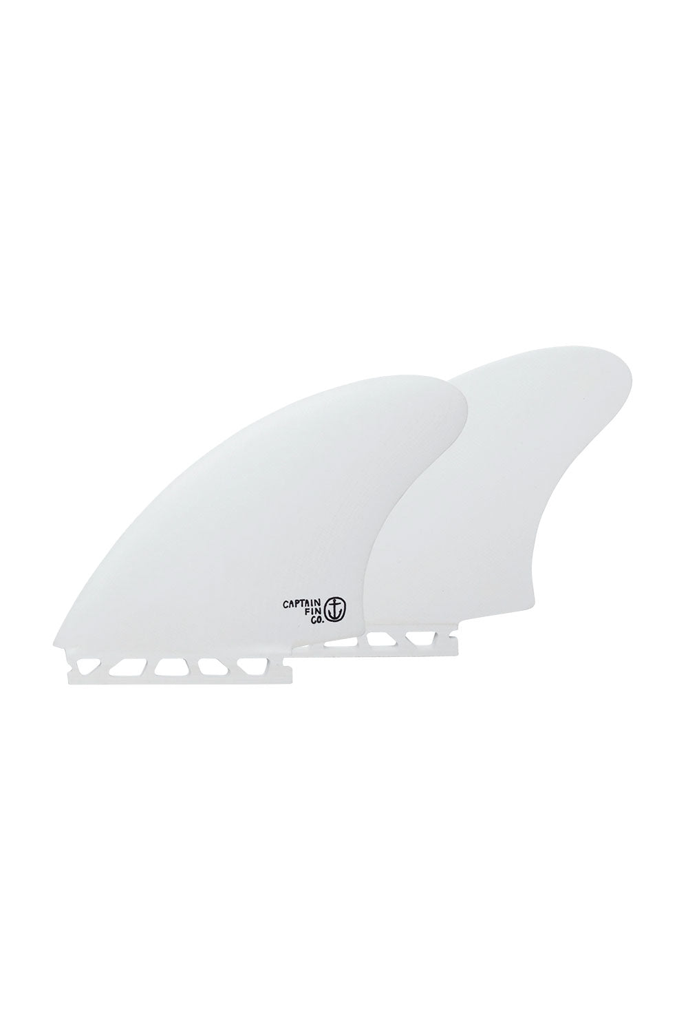 Captain Fin Co Keel Set White - Single Tab (Futures Compatible)