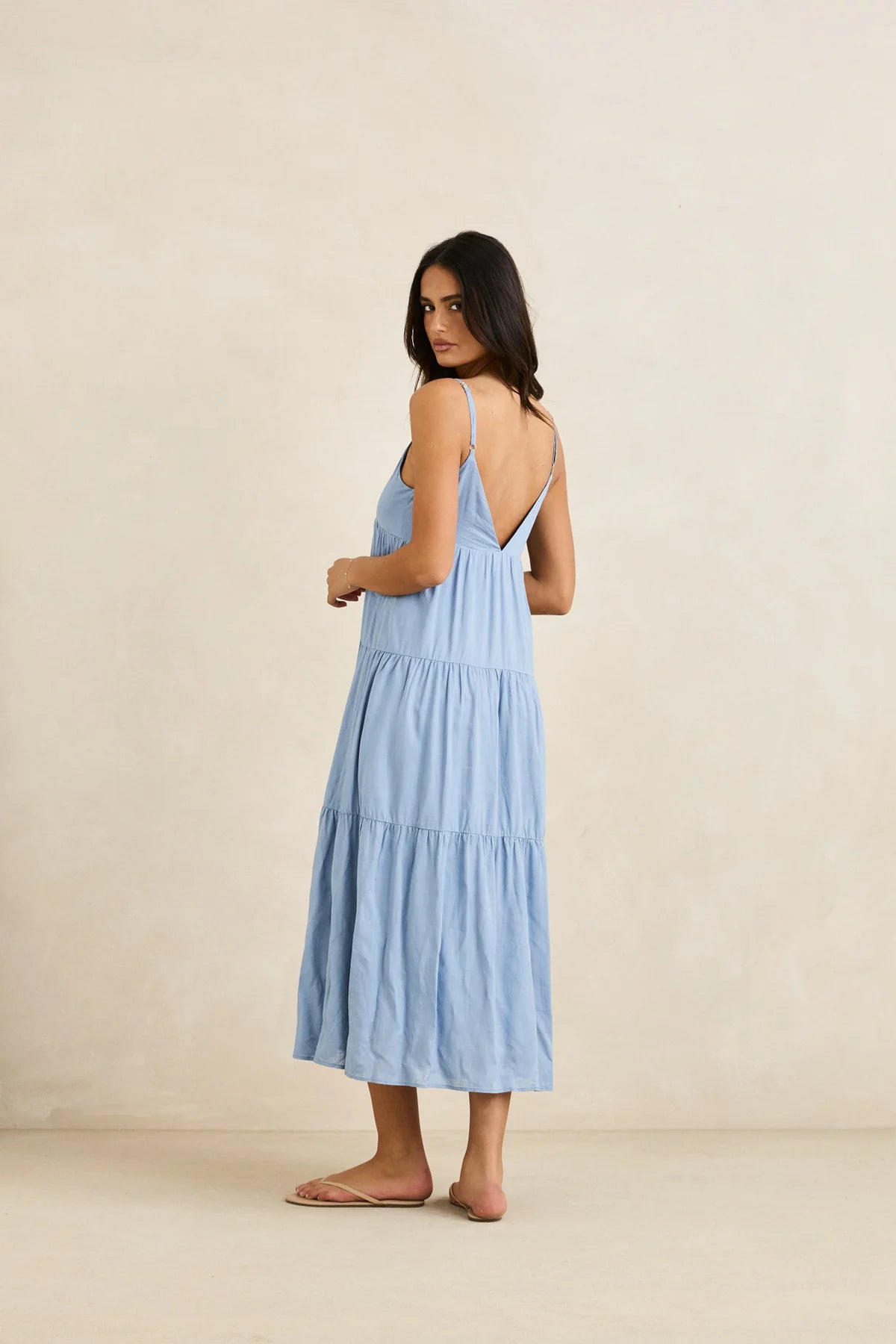 Rhythm Classic Tiered Midi Dress