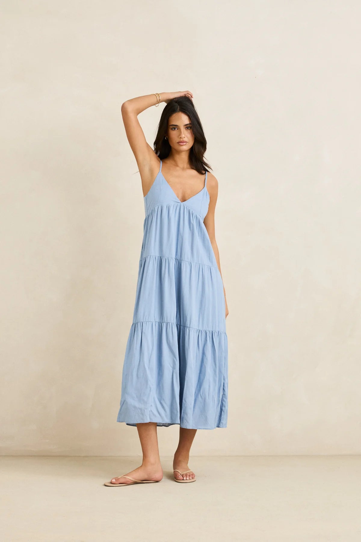 Rhythm Classic Tiered Midi Dress