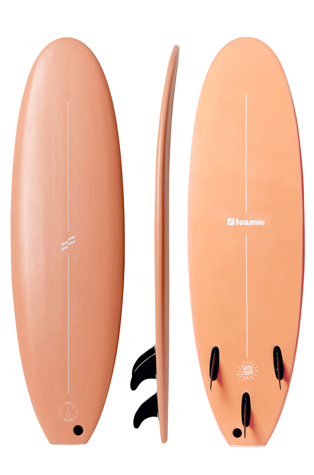 6ft Foamie Wildride Softboard - Fins Included