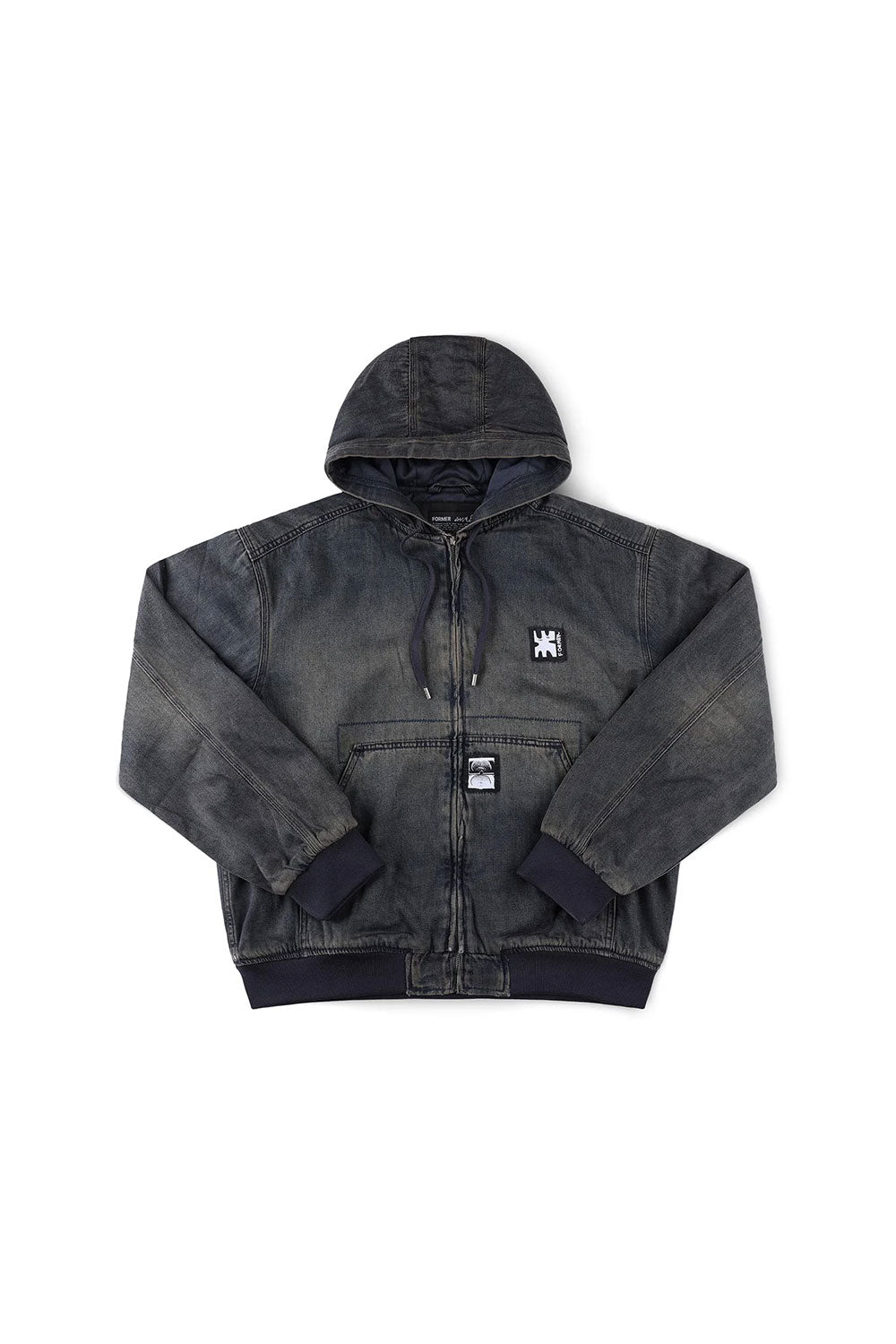 Former Enigma Hooded Denim Jacket