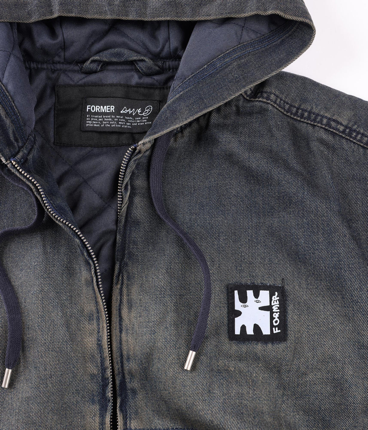 Former Enigma Hooded Denim Jacket