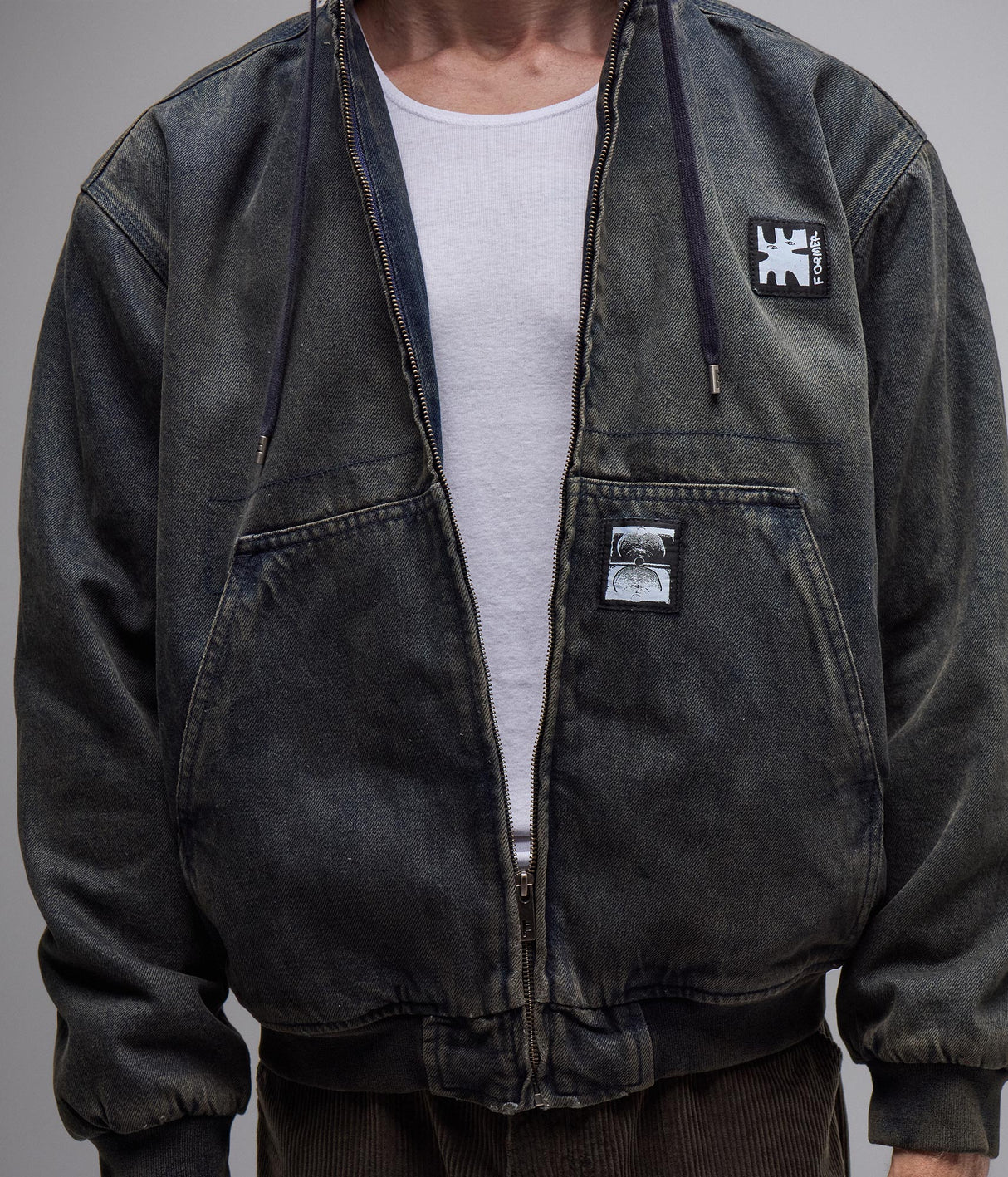 Former Enigma Hooded Denim Jacket
