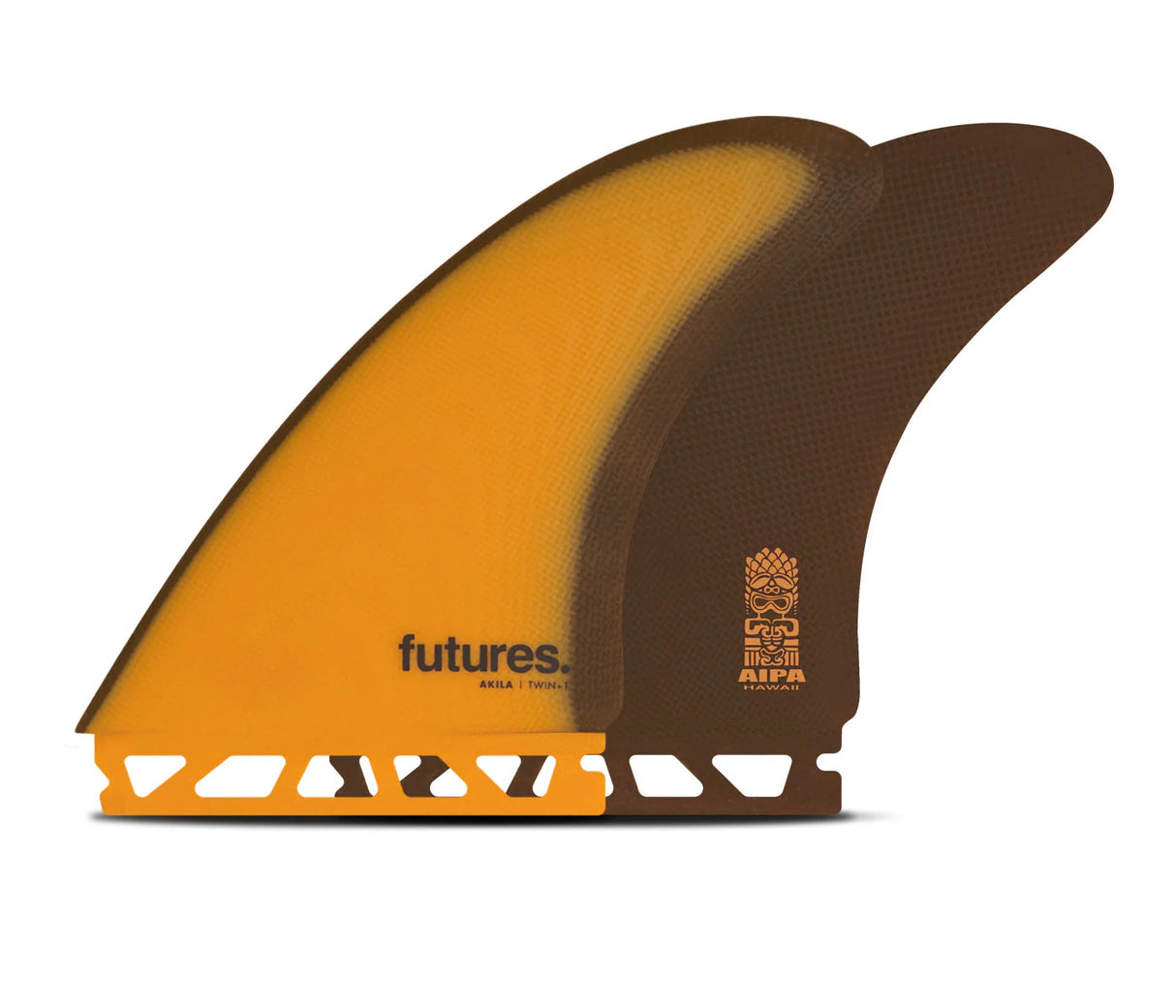 Futures Fins Akila Aipa Fibreglass Twin+1 - Orange/Brown