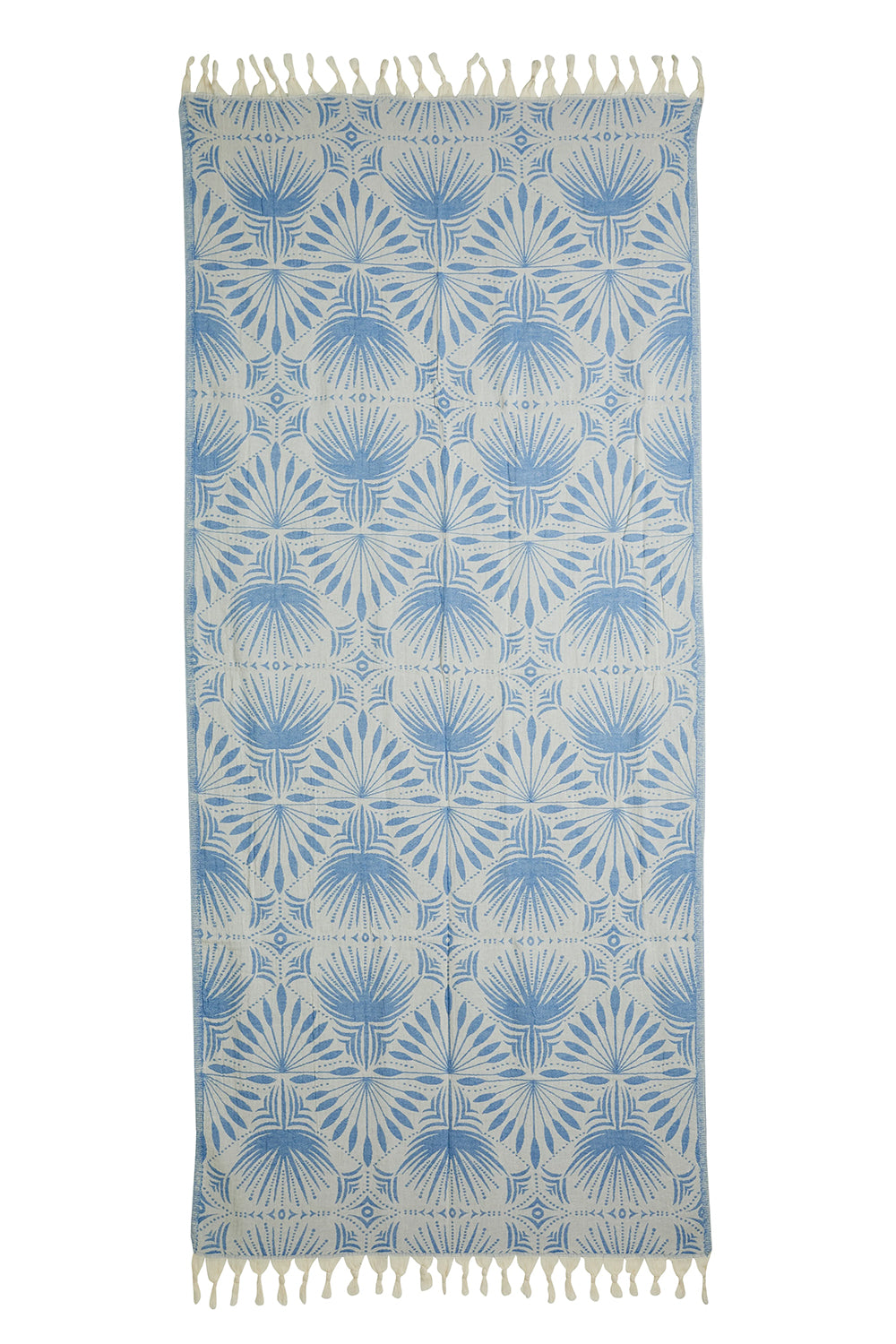 Salty Shadows Palm Frond Pattern Towel