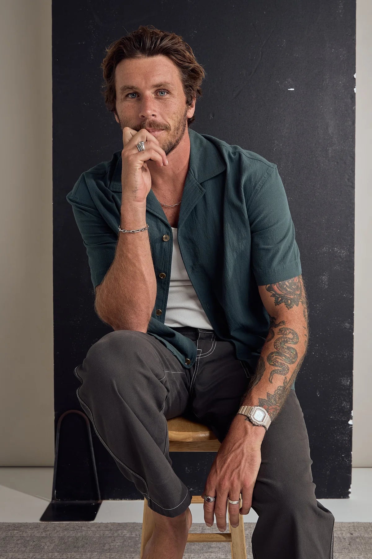 Rhythm Contrast Stitch Carpenter Pant