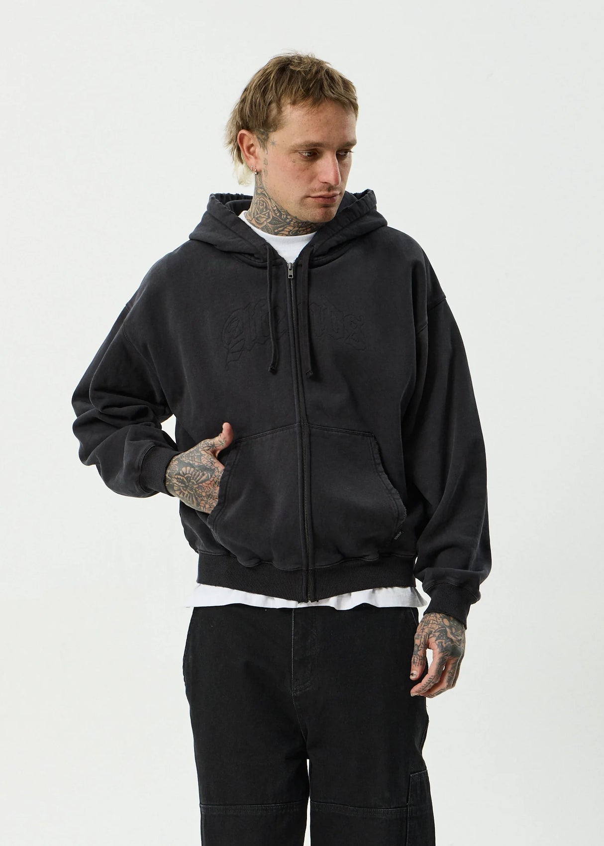 Afends Residence Heavyweight Boxy Zip Hood