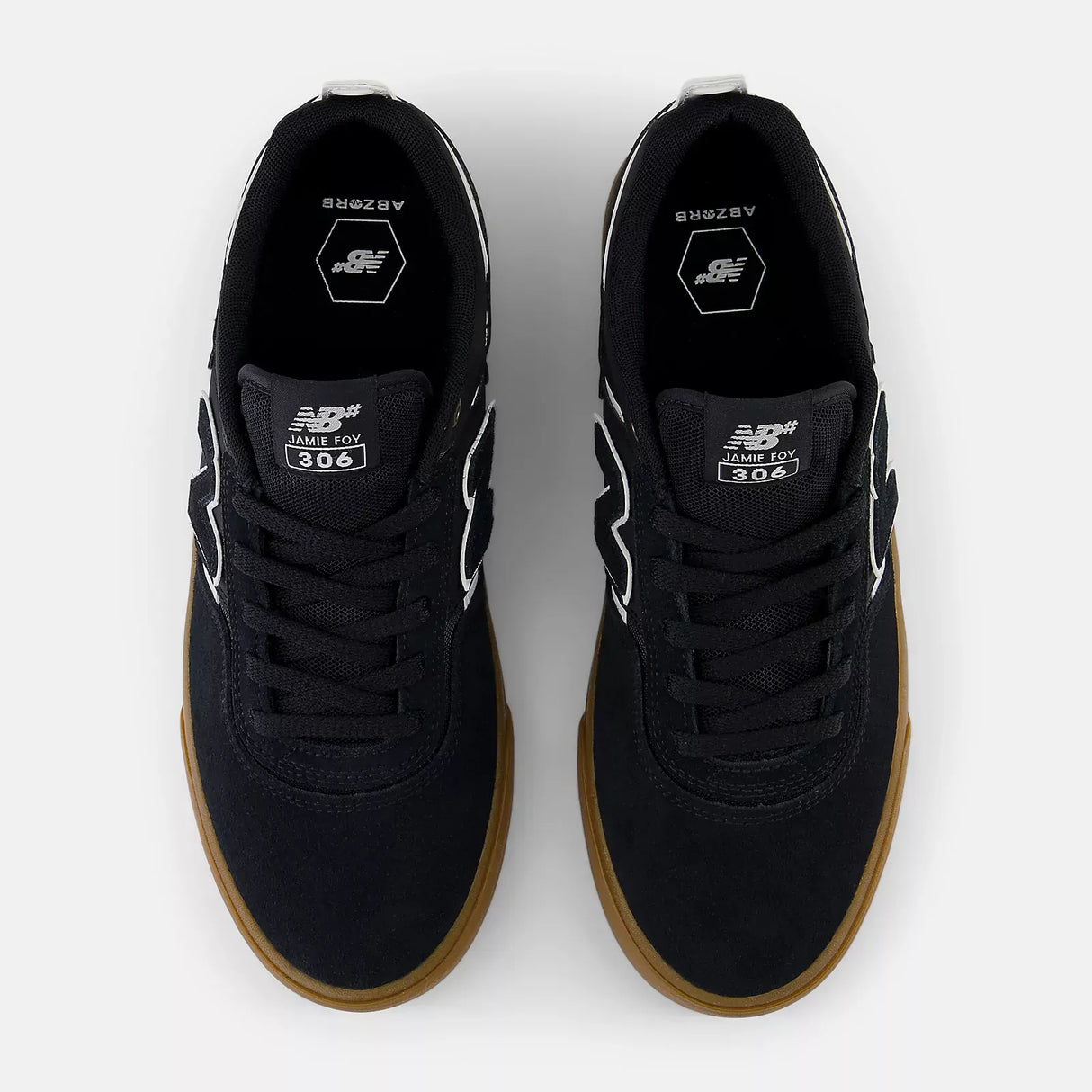 New Balance Numeric 306 Shoes - Black/White/Gum