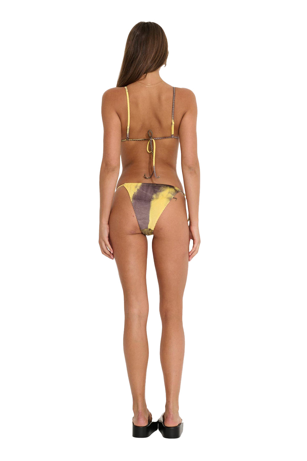 MISFIT Slow Focus Ruched Bikini Bottom - Chocolate