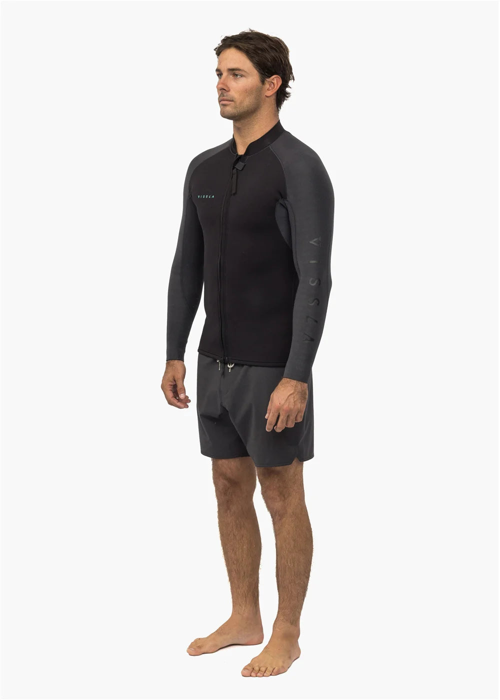 Vissla Mens High Seas 2mm Front Zip Long Sleeve Wetsuit Jacket