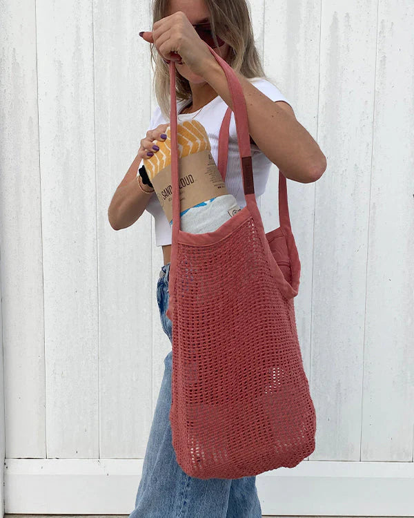 Sand Cloud Net Market Bag Navy