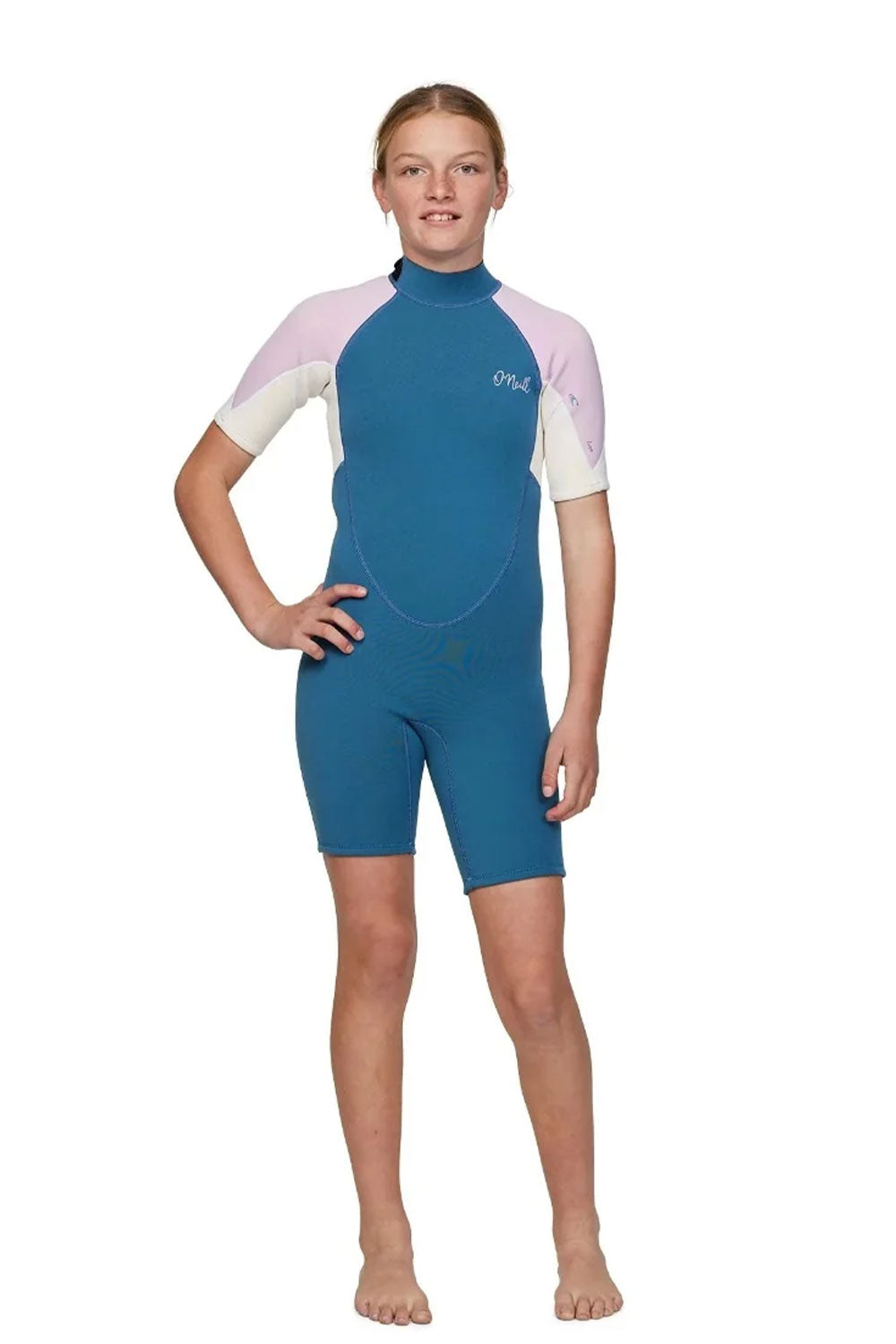 O'Neill Girls Reactor 2mm Back Zip Short Sleeve Spring Suit