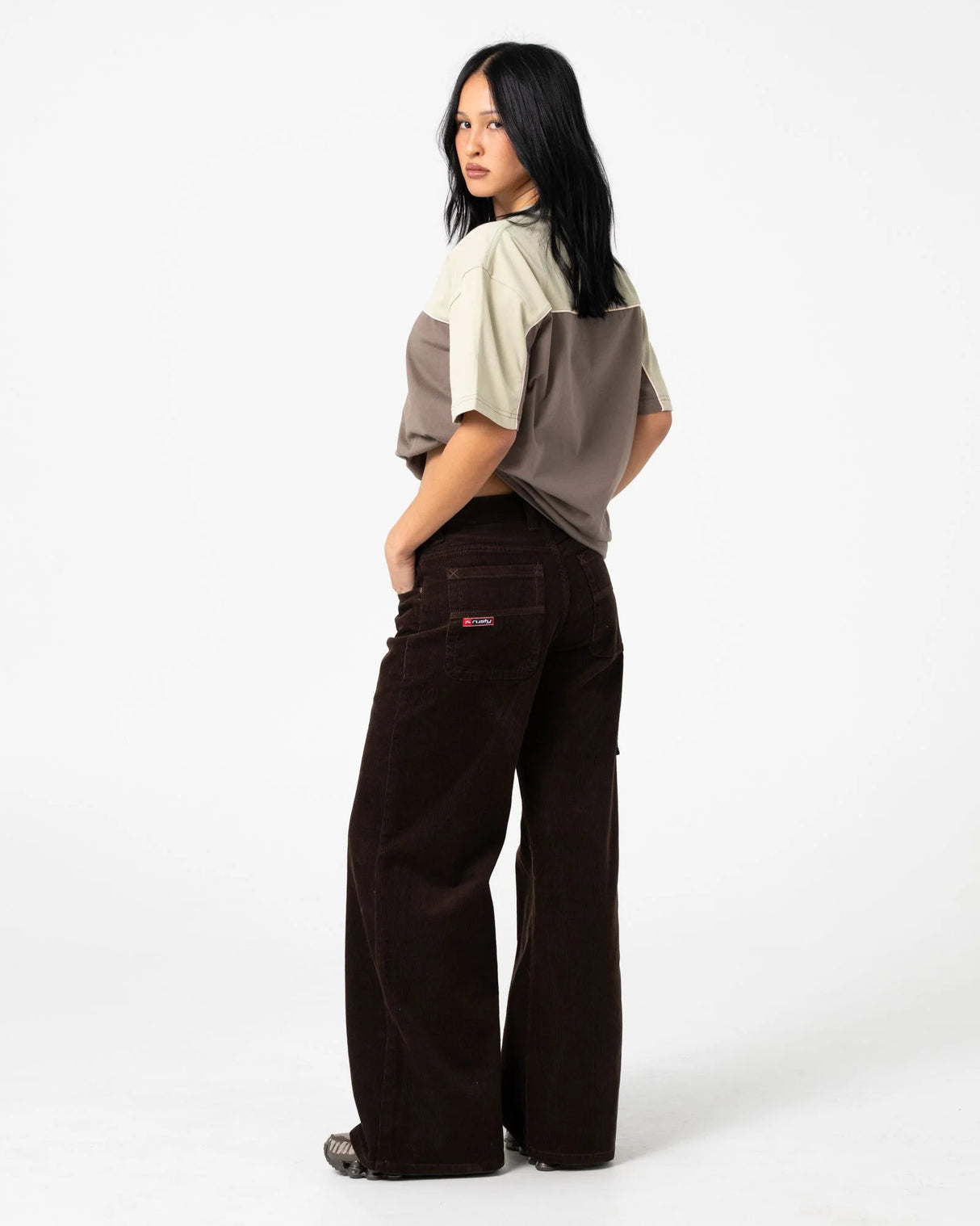 Rusty Womens Polar Popped Oversized Tee