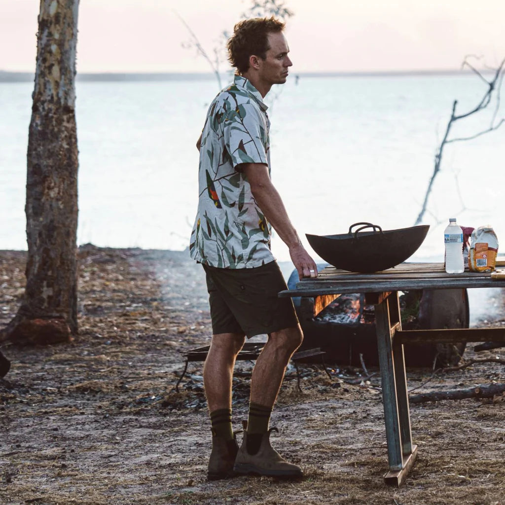 Roark Mens Gonzo Short Sleeve Button Up Shirt