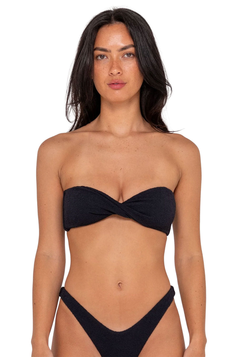 Rusty Sandalwood Bandeau Bikini Top