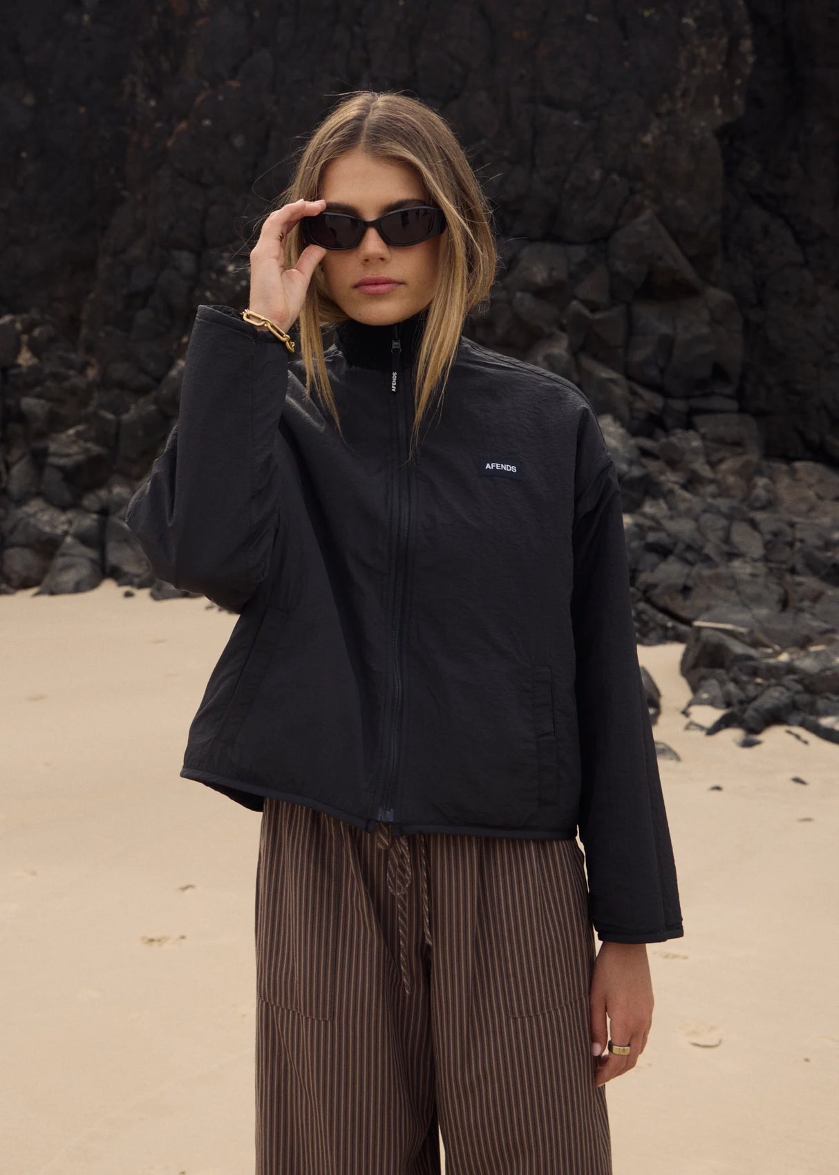 Afends Berlin Reversible Polar Fleece Jacket