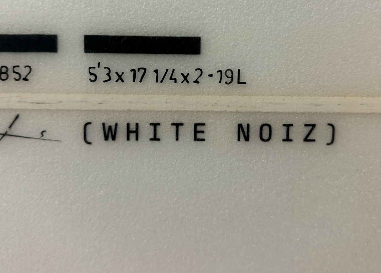 5'3 Hayden Shapes White Noiz #6251 - Used Surfboard