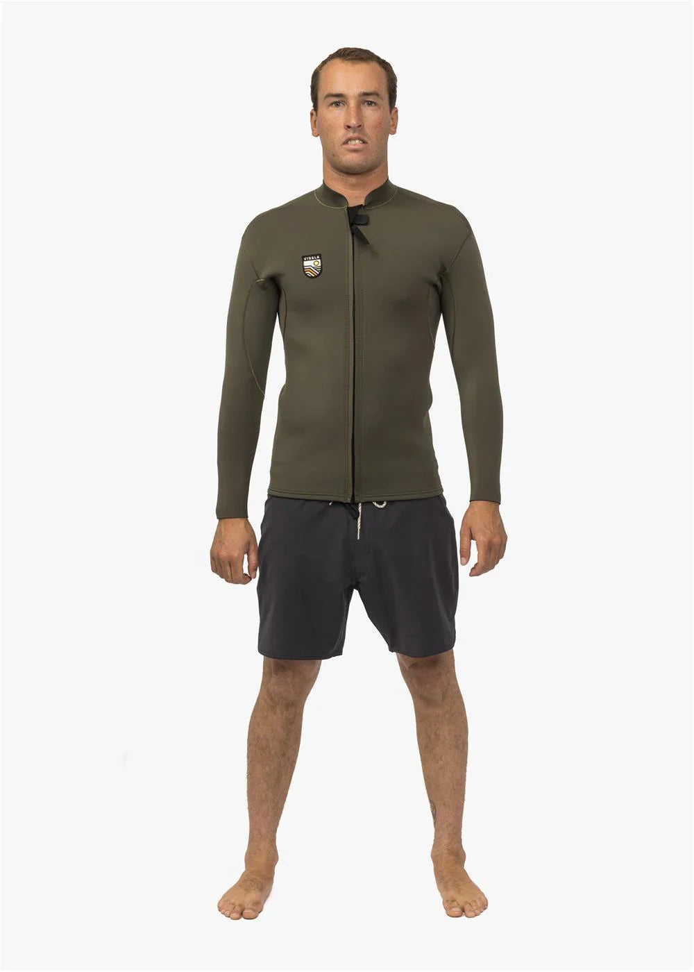 Vissla Mens Solid Sets 2mm Front Zip Jacket
