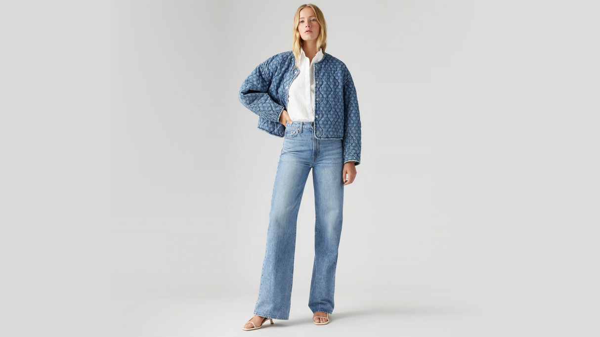 Levi's Womens Ribcage Wide Leg Jeans