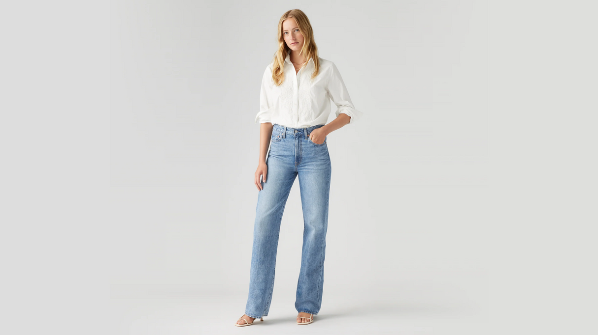 Levi's Womens Ribcage Wide Leg Jeans