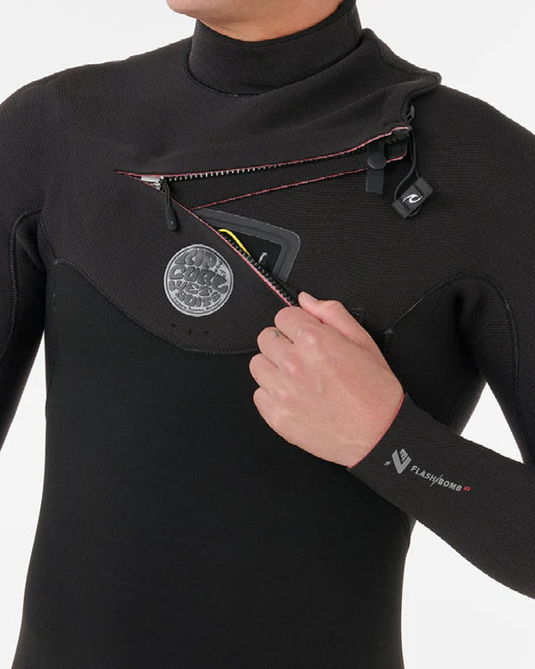 Rip Curl Flashbomb Pro Zip Free 3/2mm Black Steamer