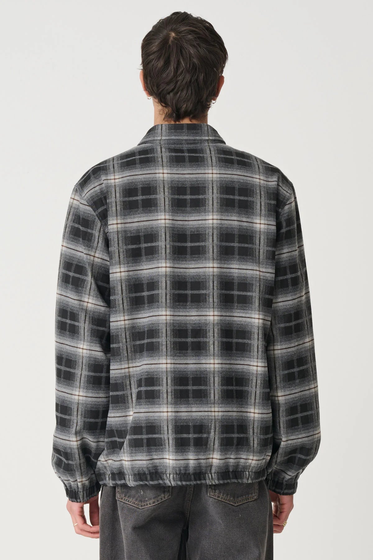 X Large Blended Check Zip Jacket