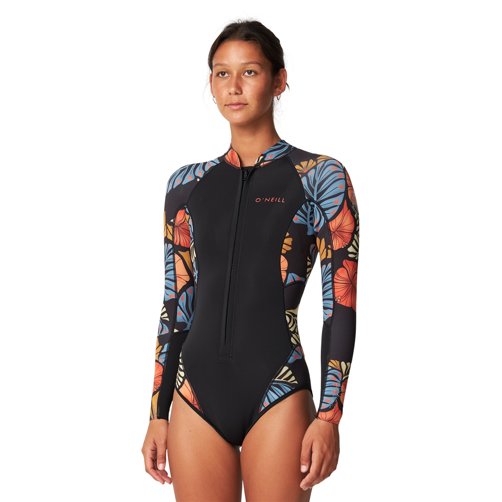O'Neill Womens Bahia 2mm Front Zip Long Sleeve Cheeky Springsuit