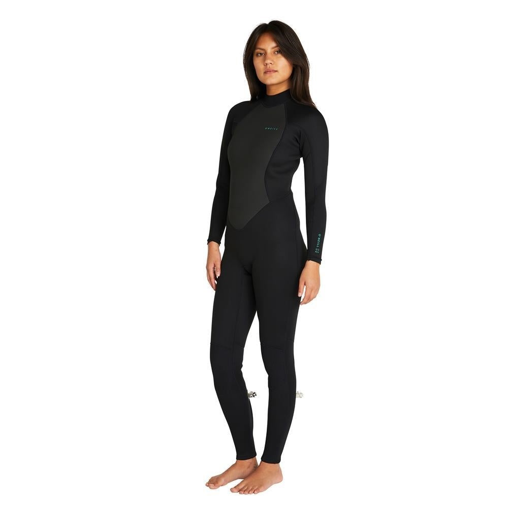 O'Neill Womens Factor 3/2mm Steamer Back Zip Wetsuit - Black