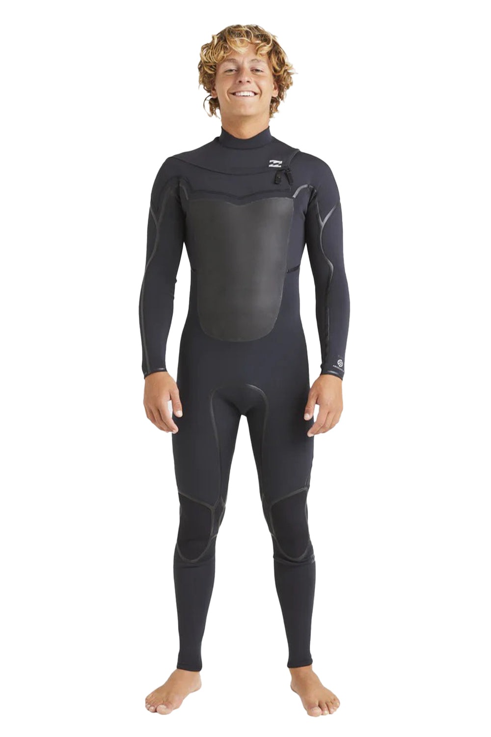 Billabong Mens 3/2mm Absolute Natural PLUS + Chest Zip Steamer Wetsuit