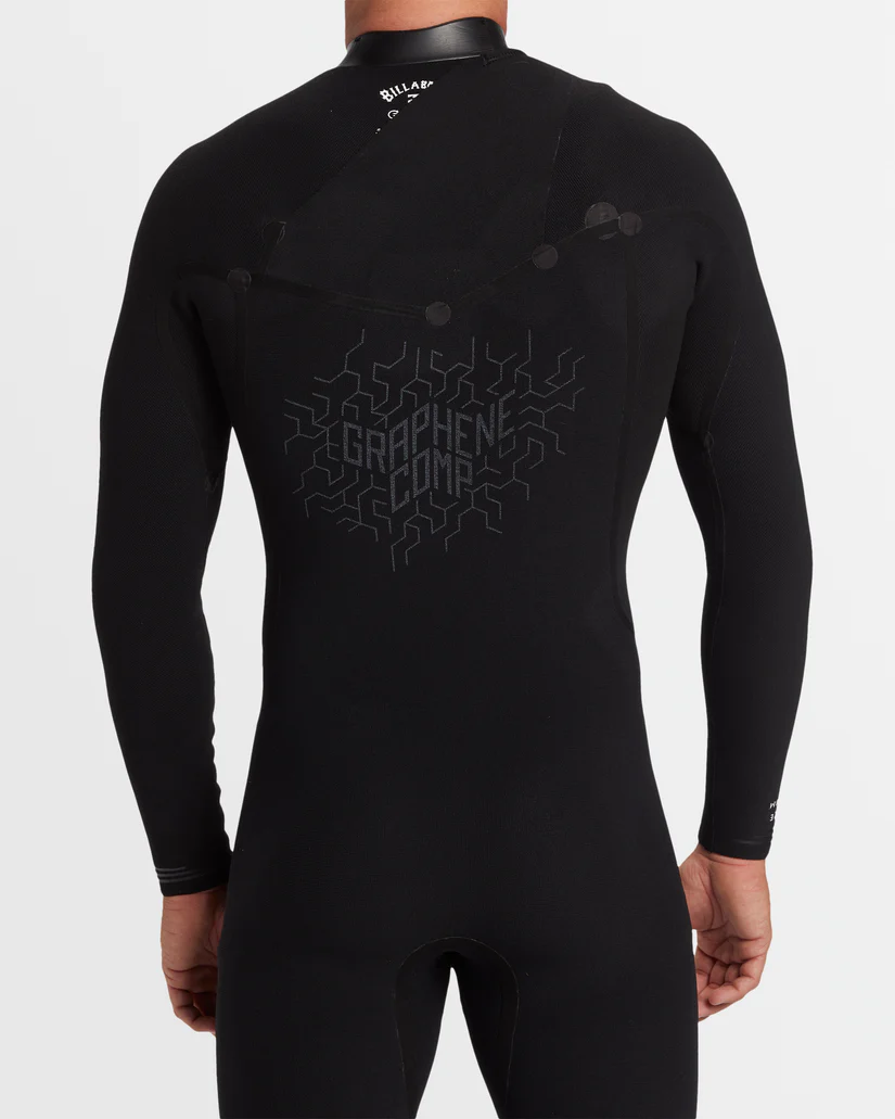 Billabong Mens 3/2mm Revolution Natural Chest Zip Steamer Wetsuit