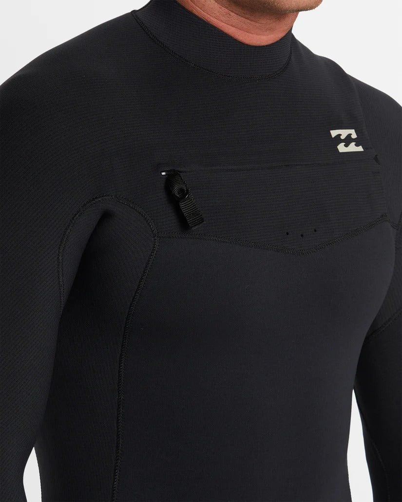 Billabong Mens 4/3mm Revolution Natural Chest Zip Steamer Wetsuit