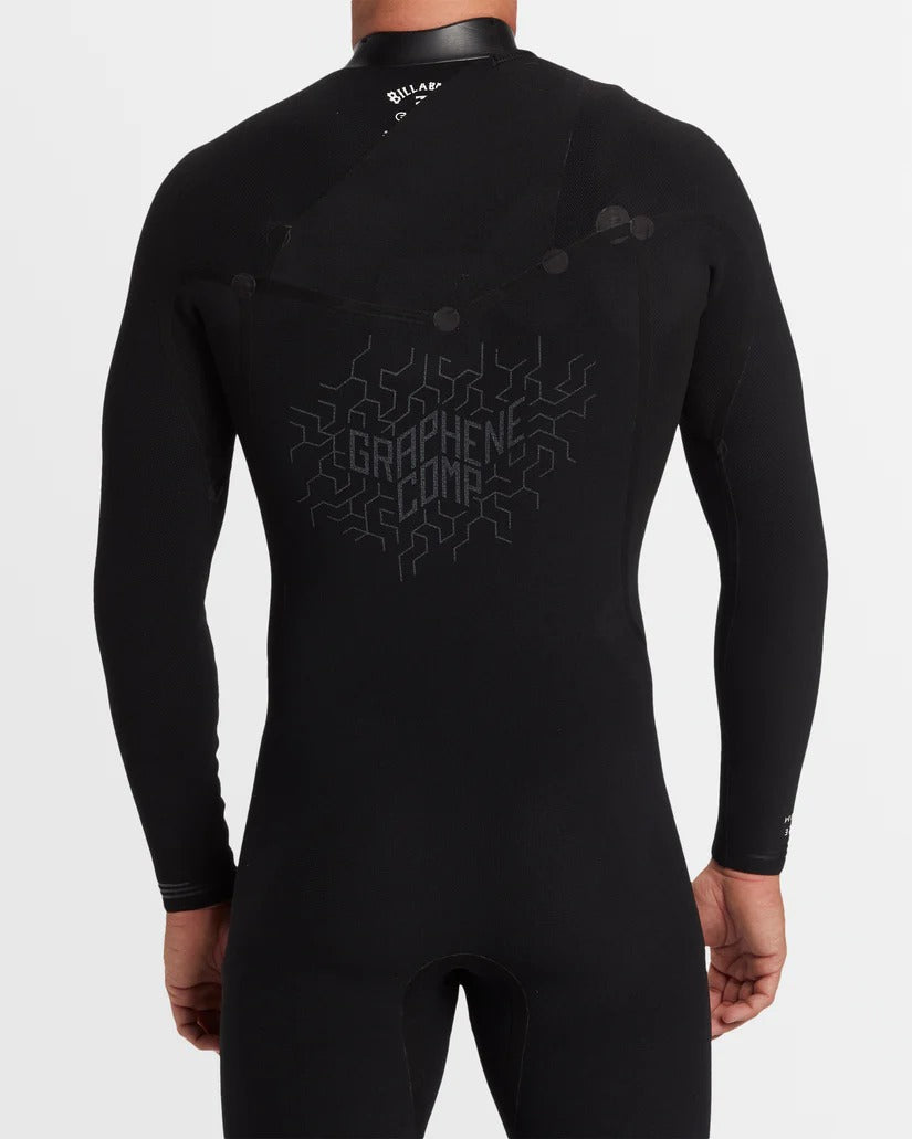 Billabong Mens 4/3mm Revolution Natural Chest Zip Steamer Wetsuit