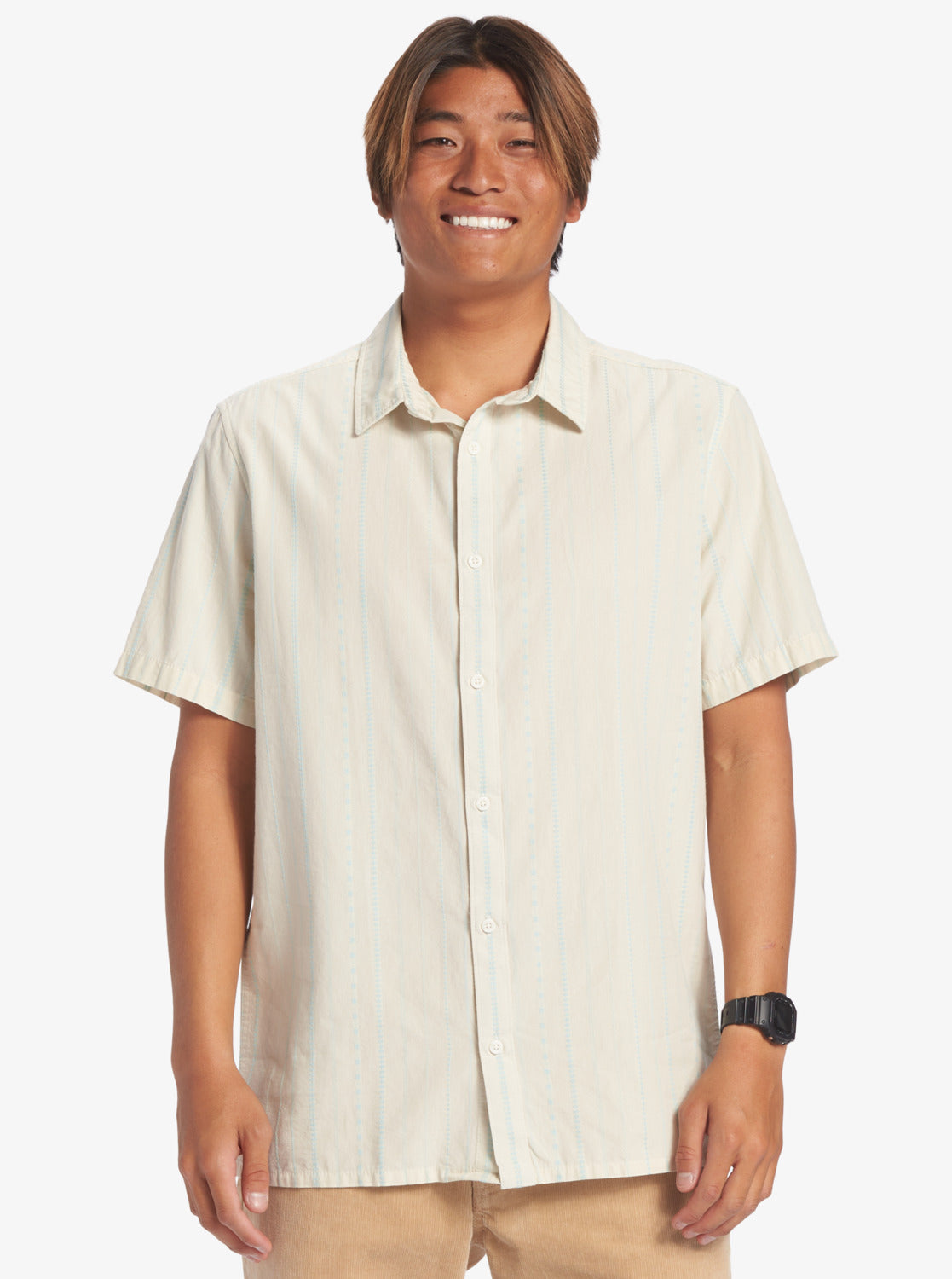 Quiksilver Mens Pacific Stripe Short Sleeve Shirt
