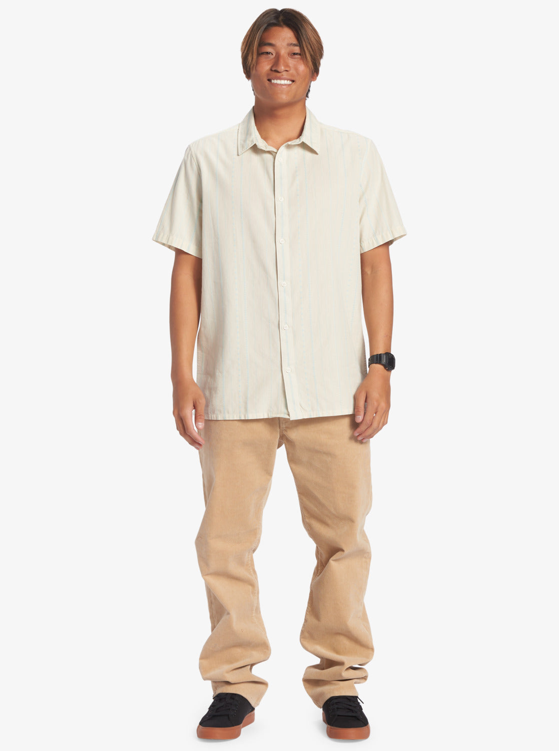 Quiksilver Mens Pacific Stripe Short Sleeve Shirt