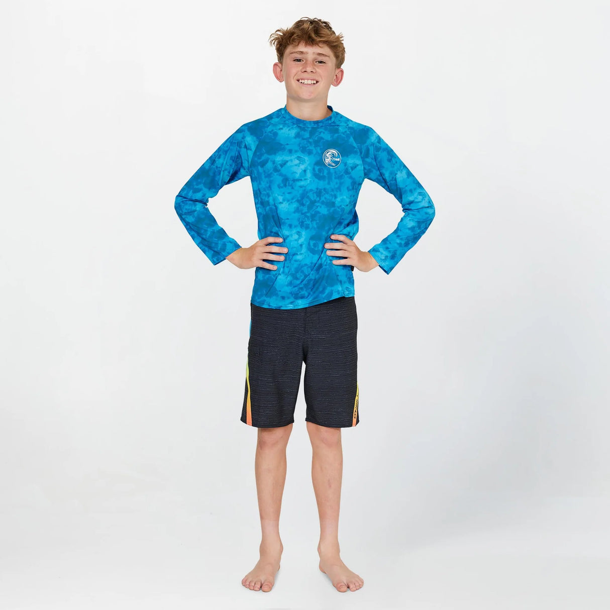 O'Neill Boys Dopedye Long Sleeve Rash Vest Tee