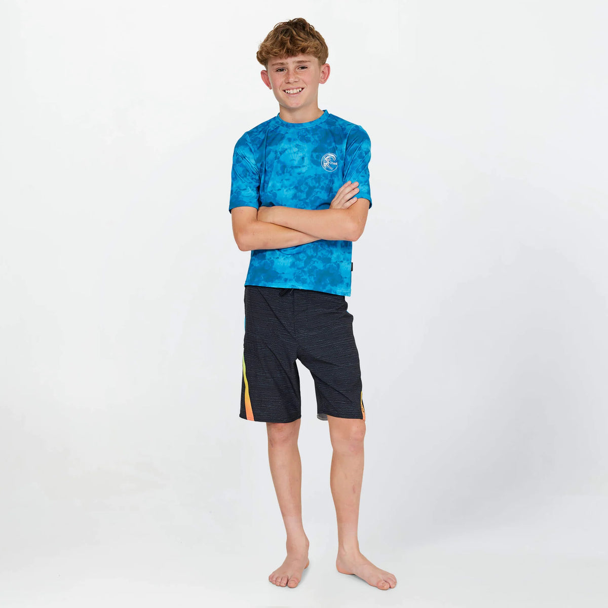 O'Neill Boy's Dopedye UV Short Sleeve Rash Shirt