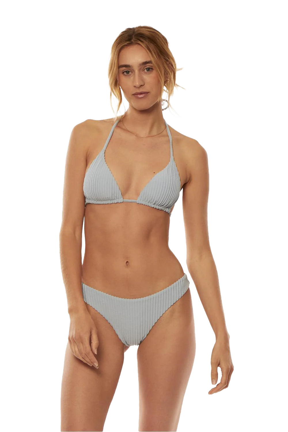 Amuse Society Women's Textr Chapman Halter Bikini Top