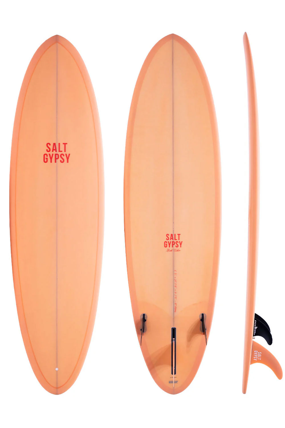 Salt Gypsy Mid Tide Mid Length Surfboard - Fins Included