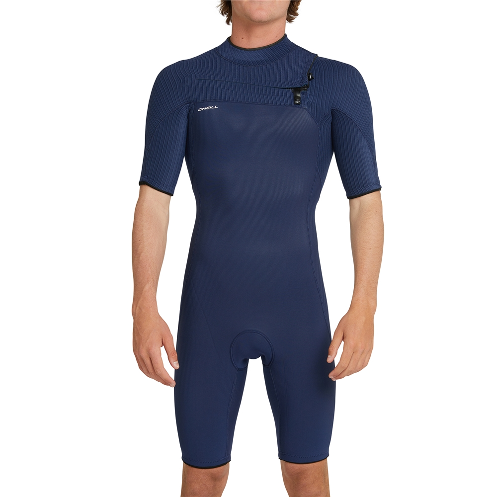 O'Neill Mens Hyperfreak 2mm Short Sleeve Chest Zip Springsuit