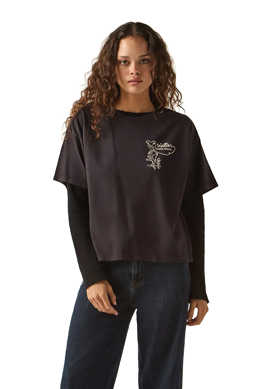 Brixton Rodeo Trailors Boxy Crop T-Shirt