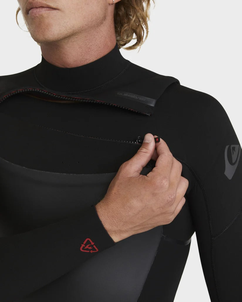 Quiksilver Mens 4/3mm Marathon Sessions Chest Zip Wetsuit