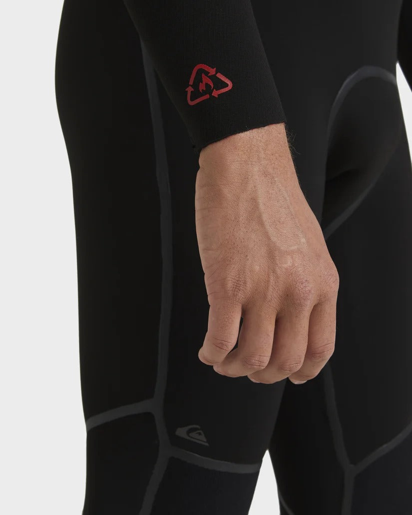 Quiksilver Mens 4/3mm Marathon Sessions Chest Zip Wetsuit