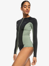 ROXY Womens Pro Wave Long Sleeve Zipped Rash Vest