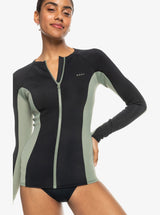 ROXY Womens Pro Wave Long Sleeve Zipped Rash Vest