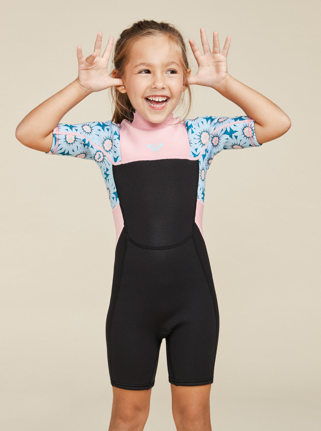 ROXY Girls 2/2mm Prologue Short Sleeve Back Zip Springsuit