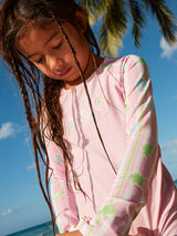 ROXY Girls (2-7) Pineapple Line Long Sleeve UPF 50 Rash Vest