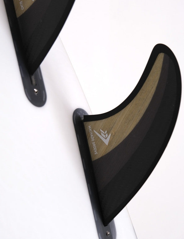 Machado Groove Futures Black/Wood - Thruster Fin Set