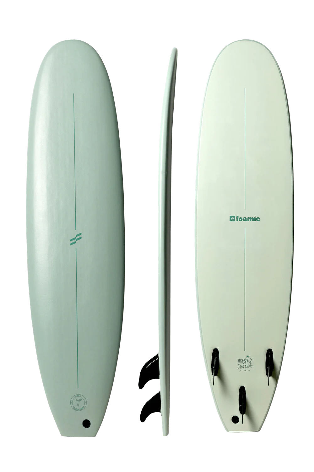 7ft Foamie Magic Carpet Softboard - Fins Included