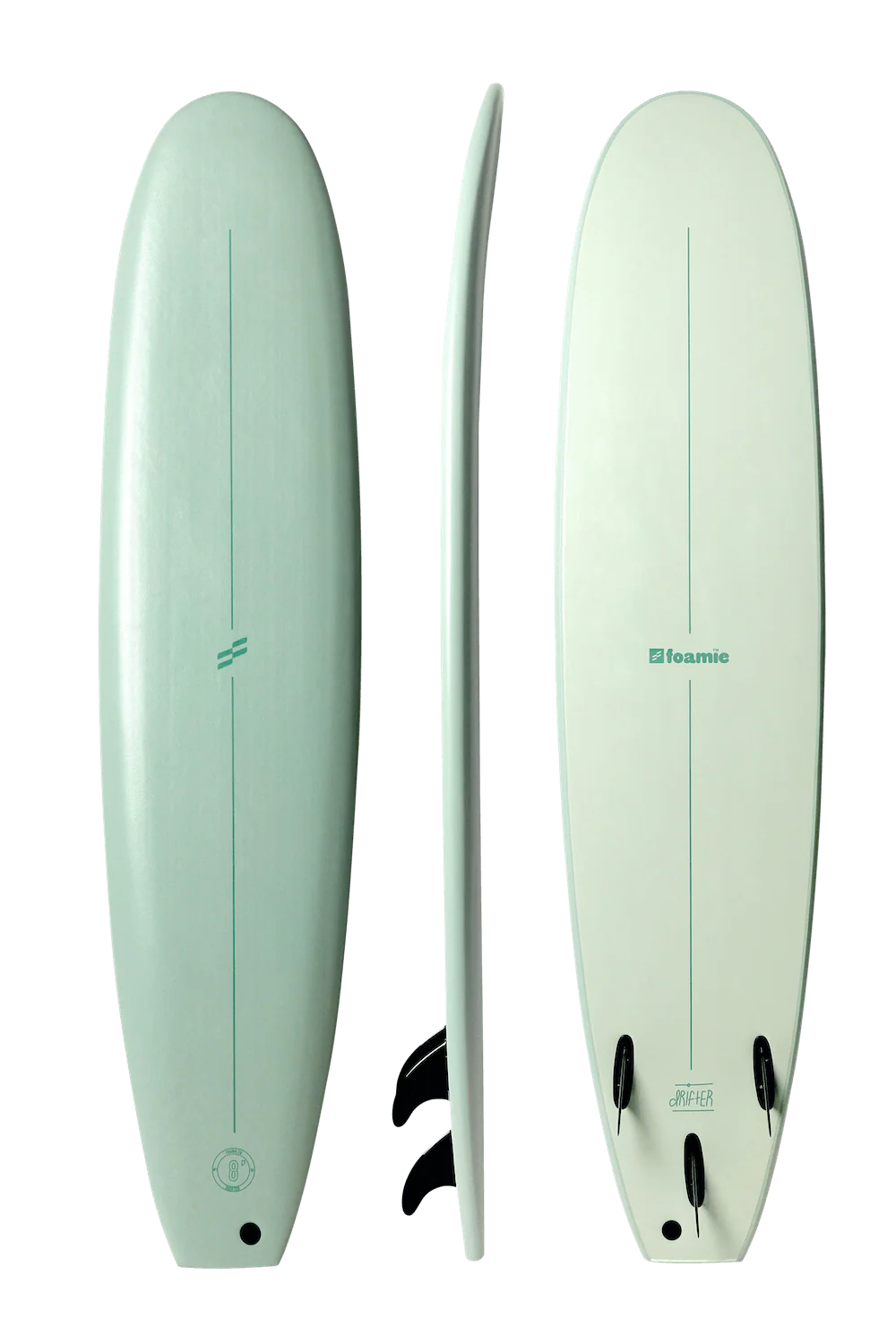 8ft Foamie the Drifter Softboard - Fins Included